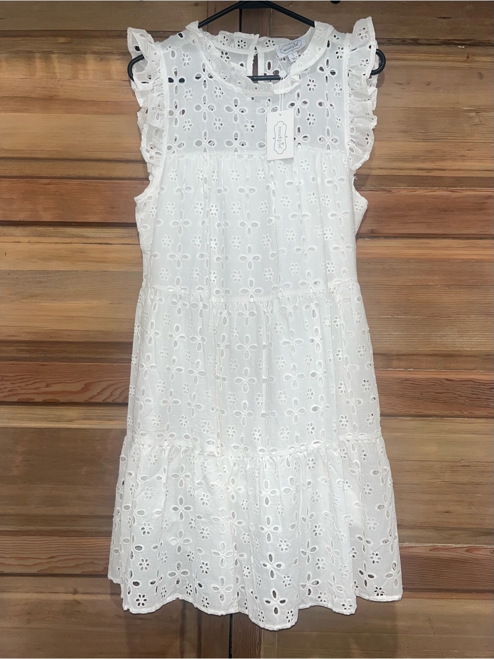 Mud Pie White Eyelet Dress